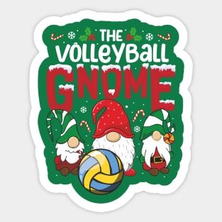 gnome pajamas volleyball Gnome Xmas cute Christmas gnome Sticker